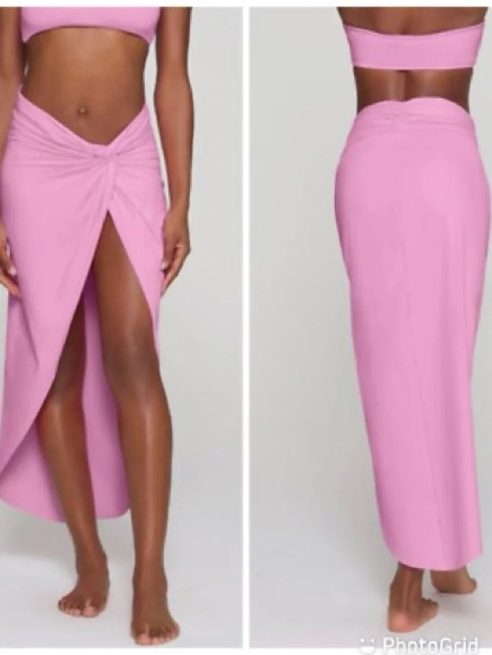 Skims Light Pink Wrap Skirt Swim cover up size Large